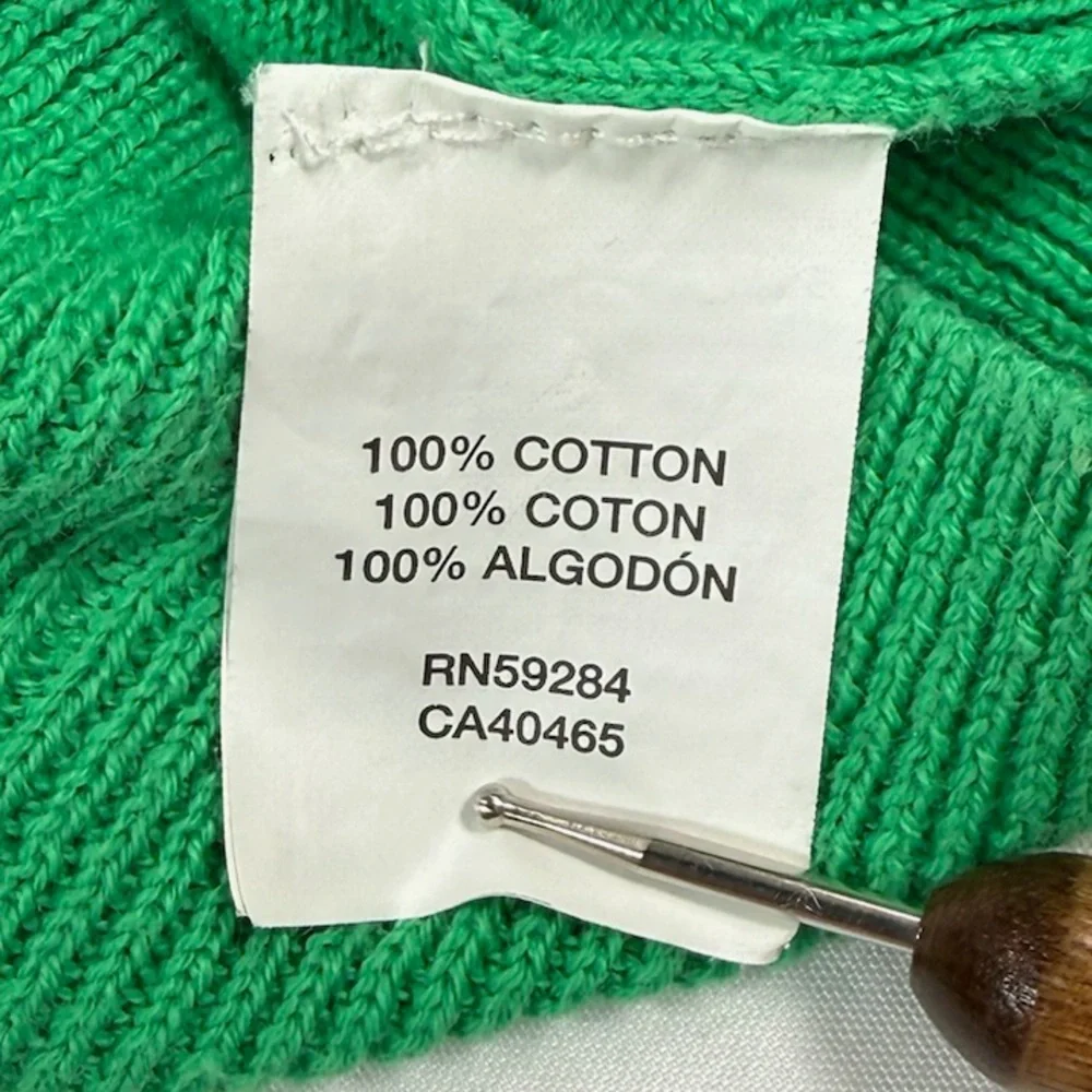 THE CHILDREN'S PLACE Boys Y2K Preppy 100% Cotton Kelly Green Knit Sweater Vest S